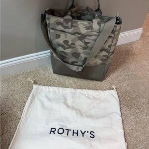 Rothy's Gray Camouflage Carryall Bag